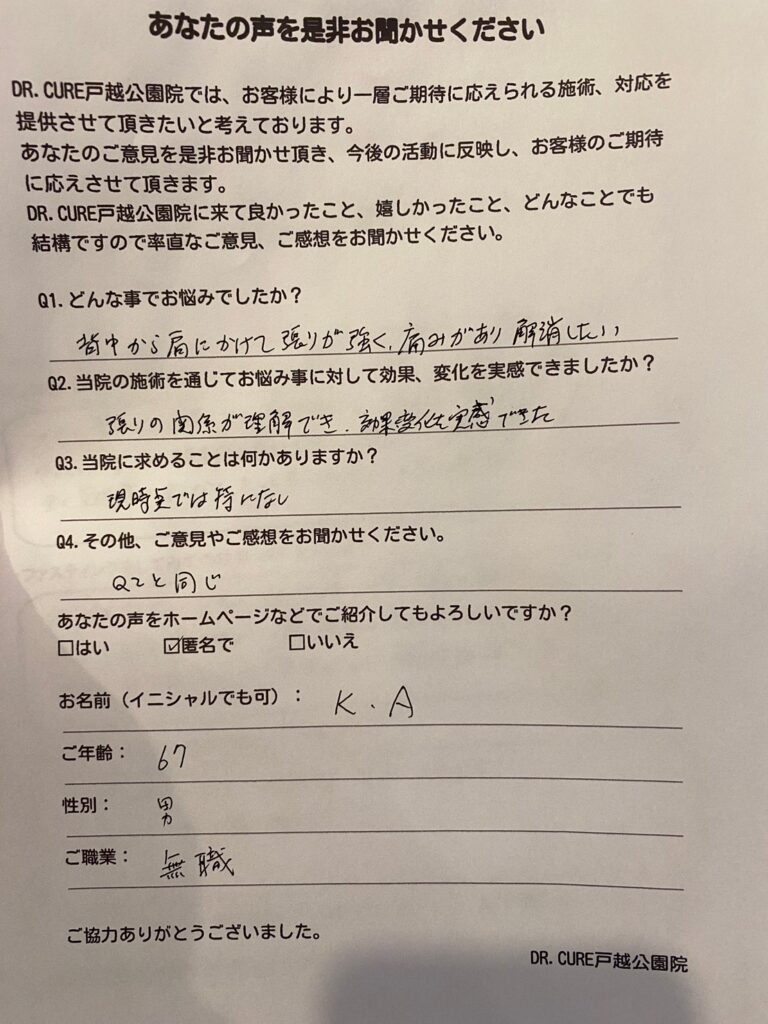 K.A 67歳 男性